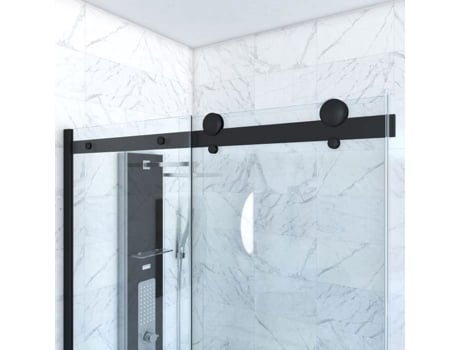 Pack Rolling Black 1 Porta de Correr 1 Retorno Preto Mate 140 X 200 Cm