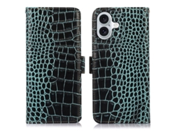 Capa Carteira Para Iphone 17 Em Couro Legítimo De Crocodilo - Verde