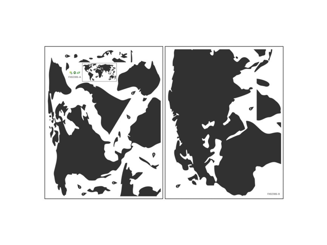 Adesivo de Parede com Mapa Múndi, 1 Conjunto, Removível, Decoração Criativa para Corredor e Quarto, CHABERLU
