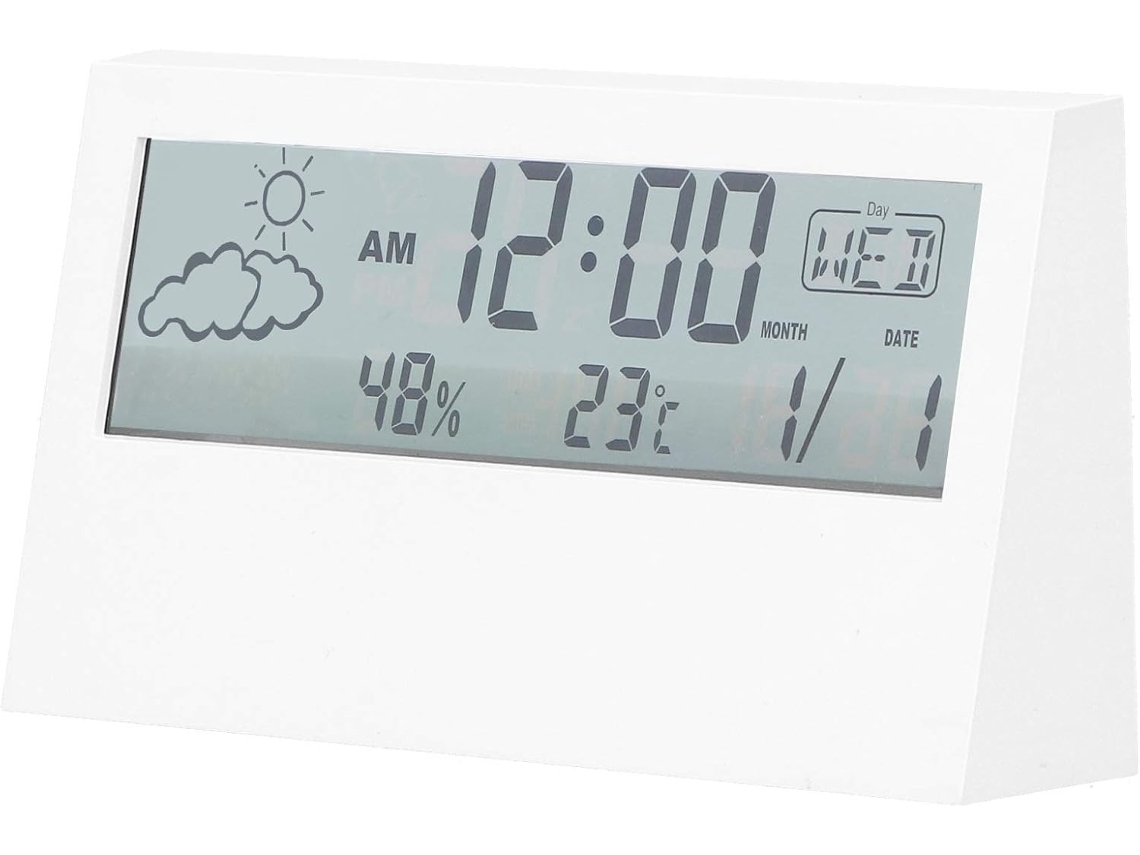 Despertador Led Com Visor Led Transparente E Números Grandes, Além De Indicadores De Temperatura E U Gokoco