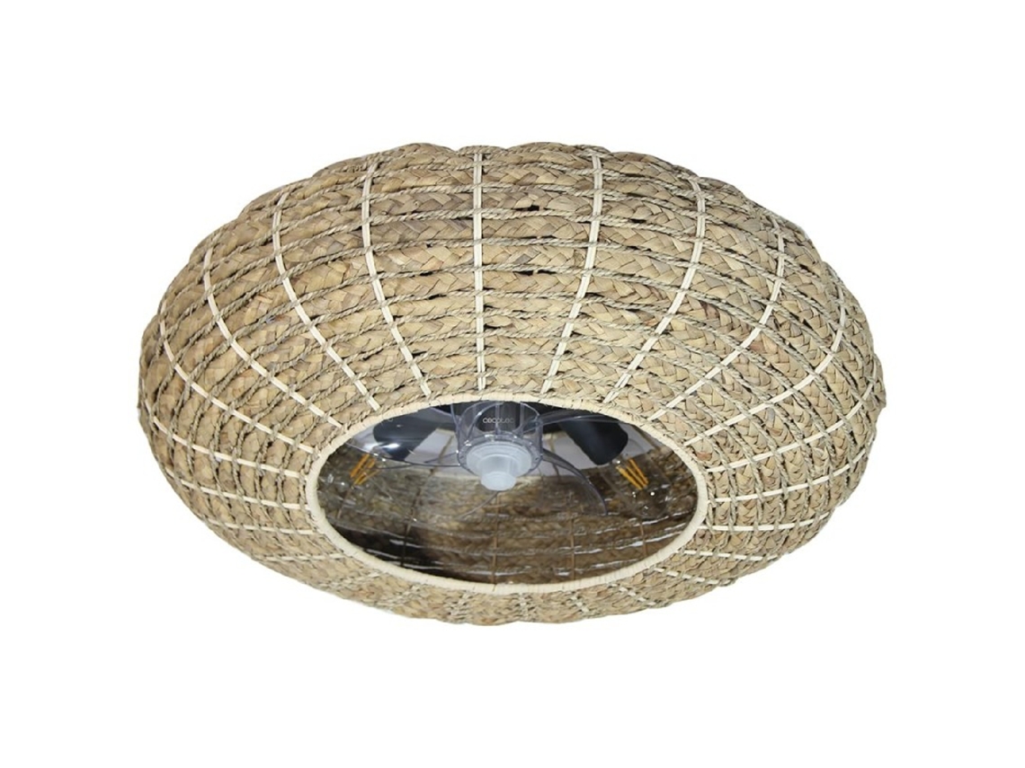Ventoinhas de teto EnergySilence LampAero 650 Natural Wicker Cecotec