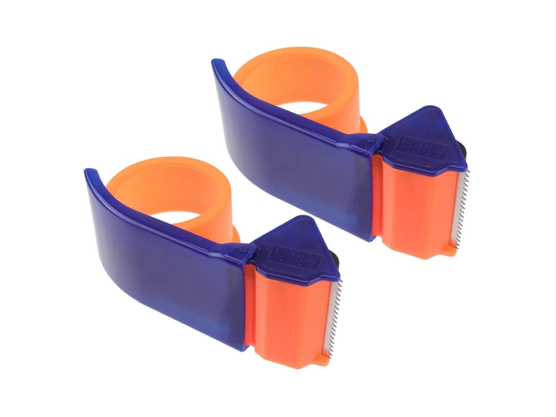 Dispensador de Fita Adesiva Ergonômico com Cortador Rolo Rápido para Fechamento Caixas Papelão . GOKOCO (2 Unidades)