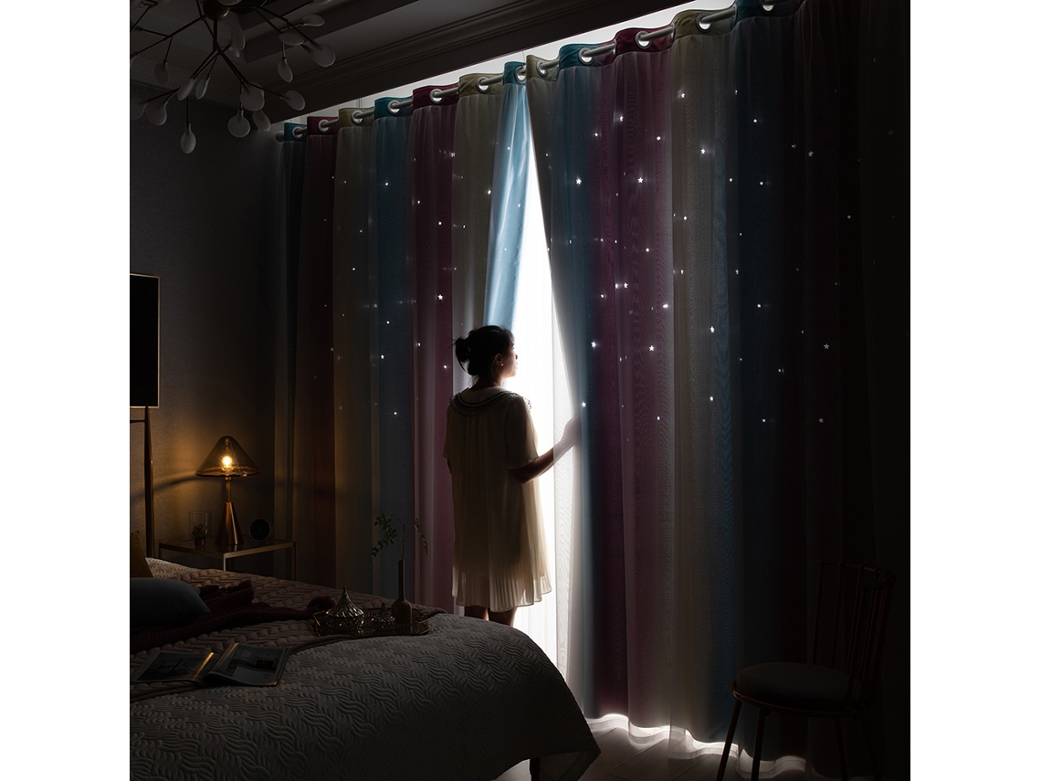 Cortina Blackout de Estrela Duas Camadas S/MARCA