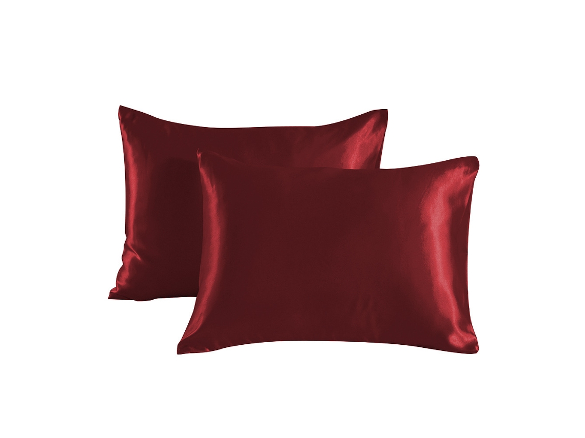 2Pack Fronhas de Cetim de Seda Macia e Suave Licor EVELTEK 51x91cm