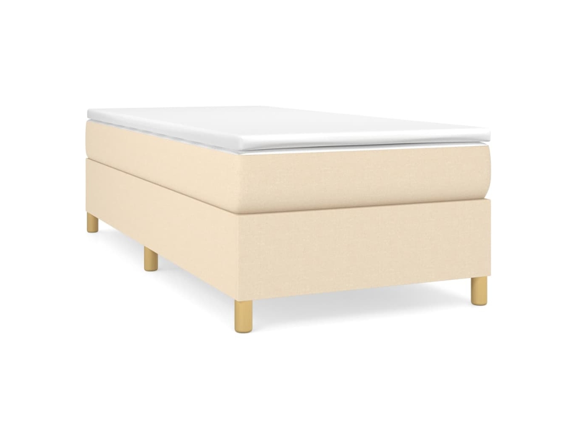 Estrutura de Cama com Molas 90x190 Cm Tecido Creme MAISON EXCLUSIVE