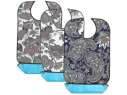 Conjunto De 3 Babadores Decorativos Para Adultos, Ideais Para Idosos, Com Alça Ajustável - Hk603