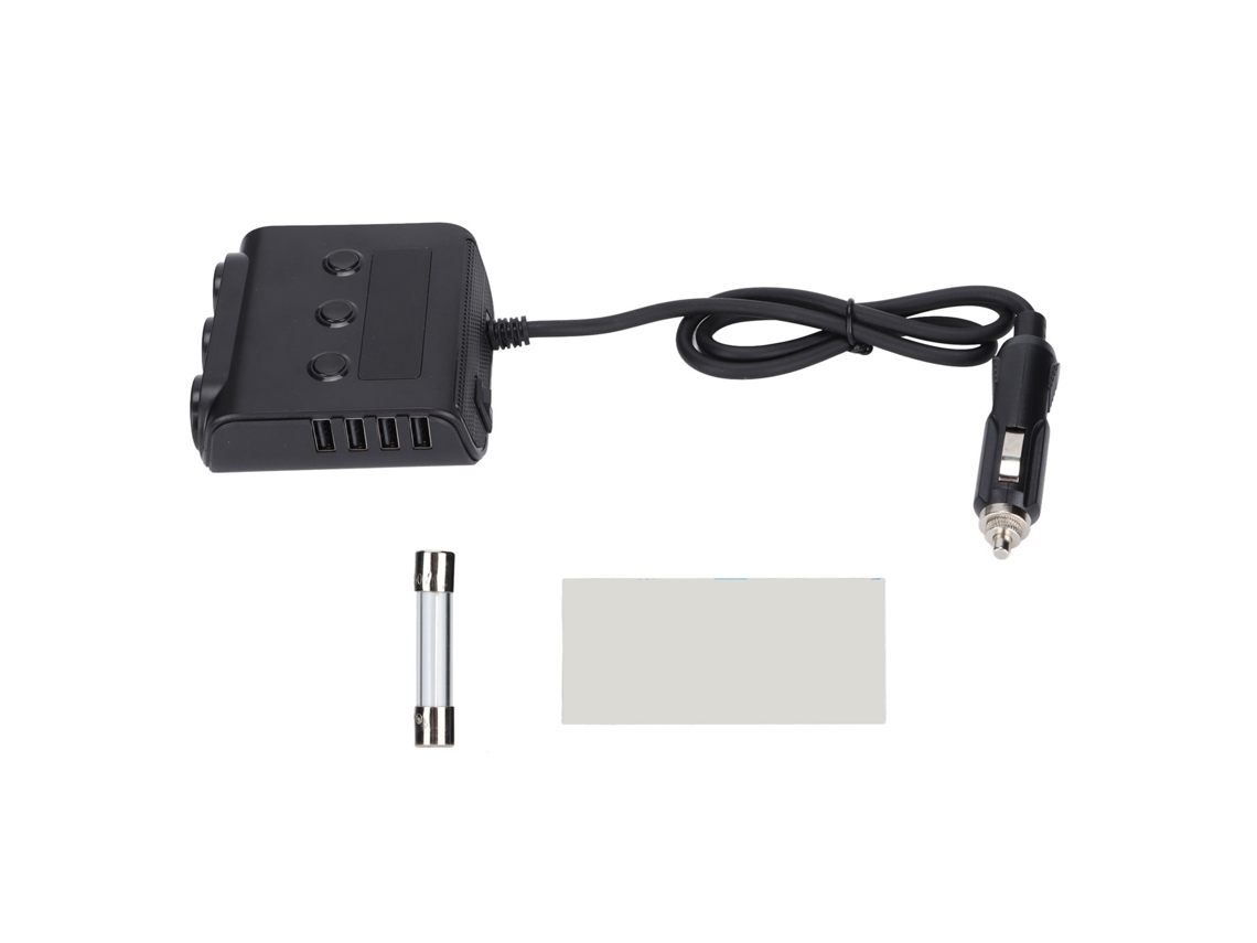 Aetheria adaptador Carregador Rápido para Acendedor de Cigarro com 4 Portas Usb Tr124 para Celulares e Tablets
