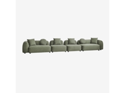 Sklum Sofá Modular De 4 Peças Em Chenille Coco Poliéster                       Chenille Verde Sálvia