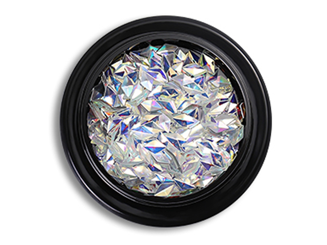 Caixa de Decoração de Unhas com Glitter em Formato de Estrela de Cinco Lantejoulas Irregulares para Manicure (3 cores)