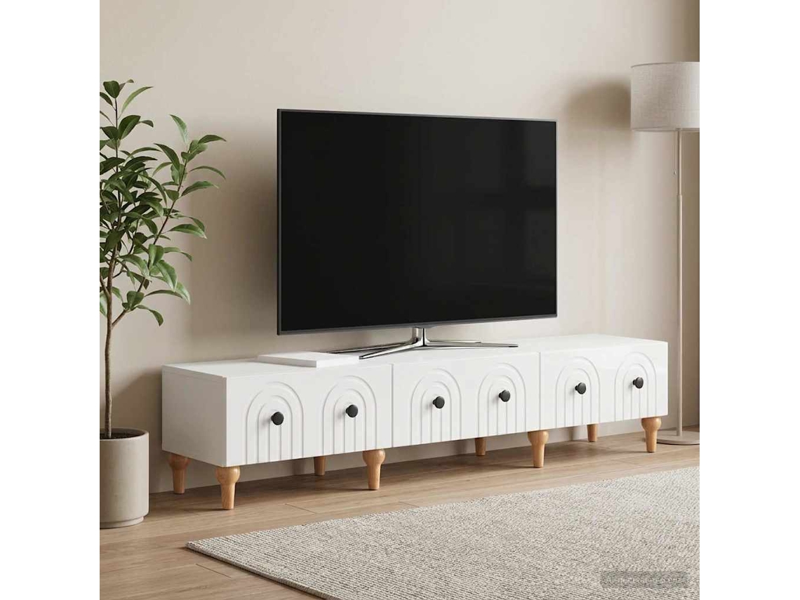 Vidaxl Gabinete para Tv com Gaveta Branco Brilhante 147 X 34,5 X 30 Cm