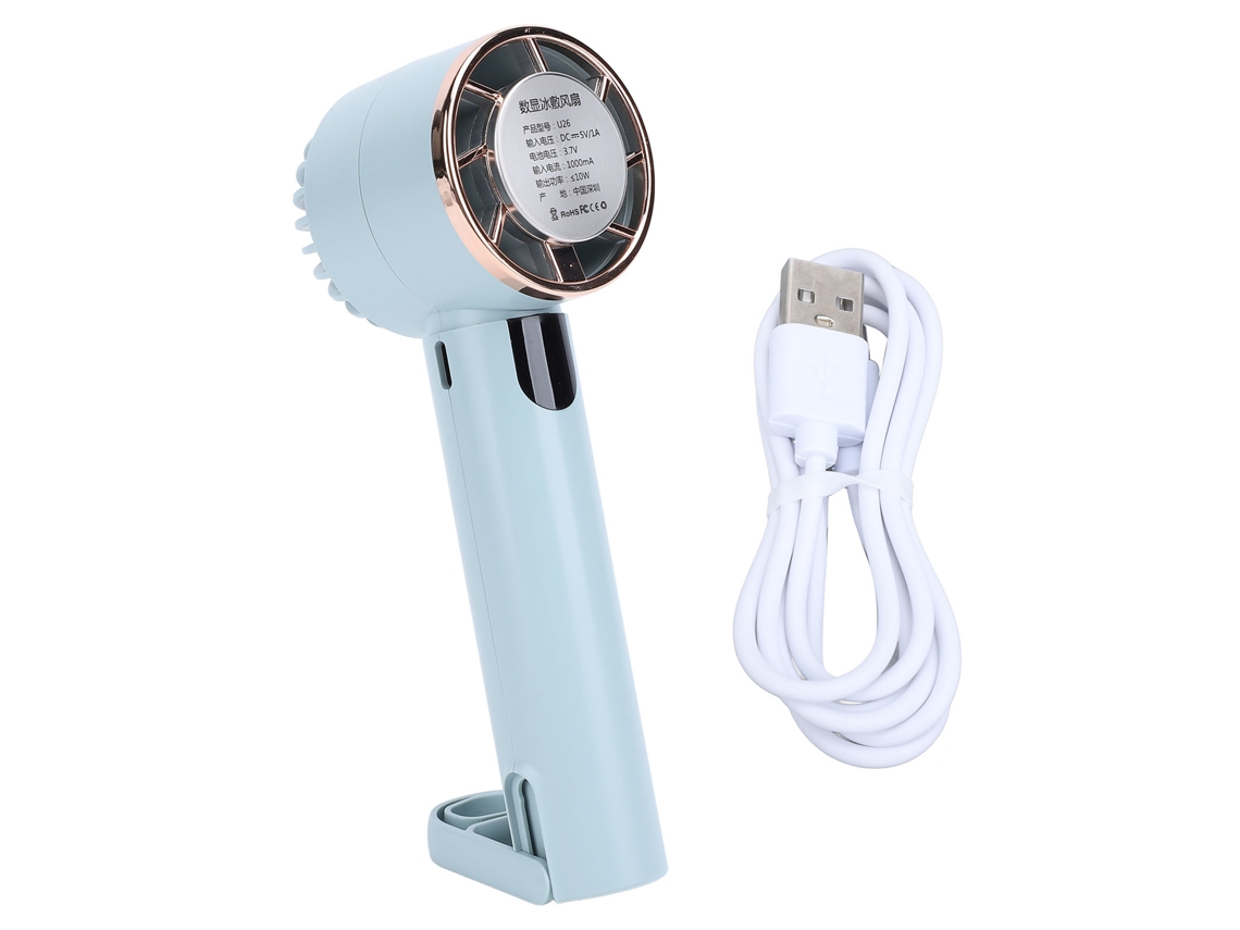 Ventilador de Mão com Refrigeração Digital Verde Semicondutor
