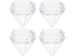 Pacote Com 50 Potes De Cosméticos Diamond, 5g, Caixas De Creme Leves E Portáteis Para Viagem.