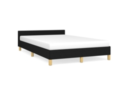 Bed Frame, Bed Frames Vidaxl Preto Tecido (120 X 190 Cm)