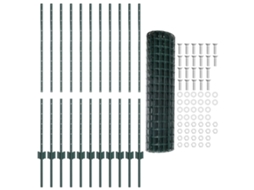 Conjunto 1 Barreira Externa Vidaxl Verde Aço (25 X 1,2 M)