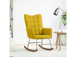 Maison Exclusive - Cadeira De Baloiço Veludo Amarelo
