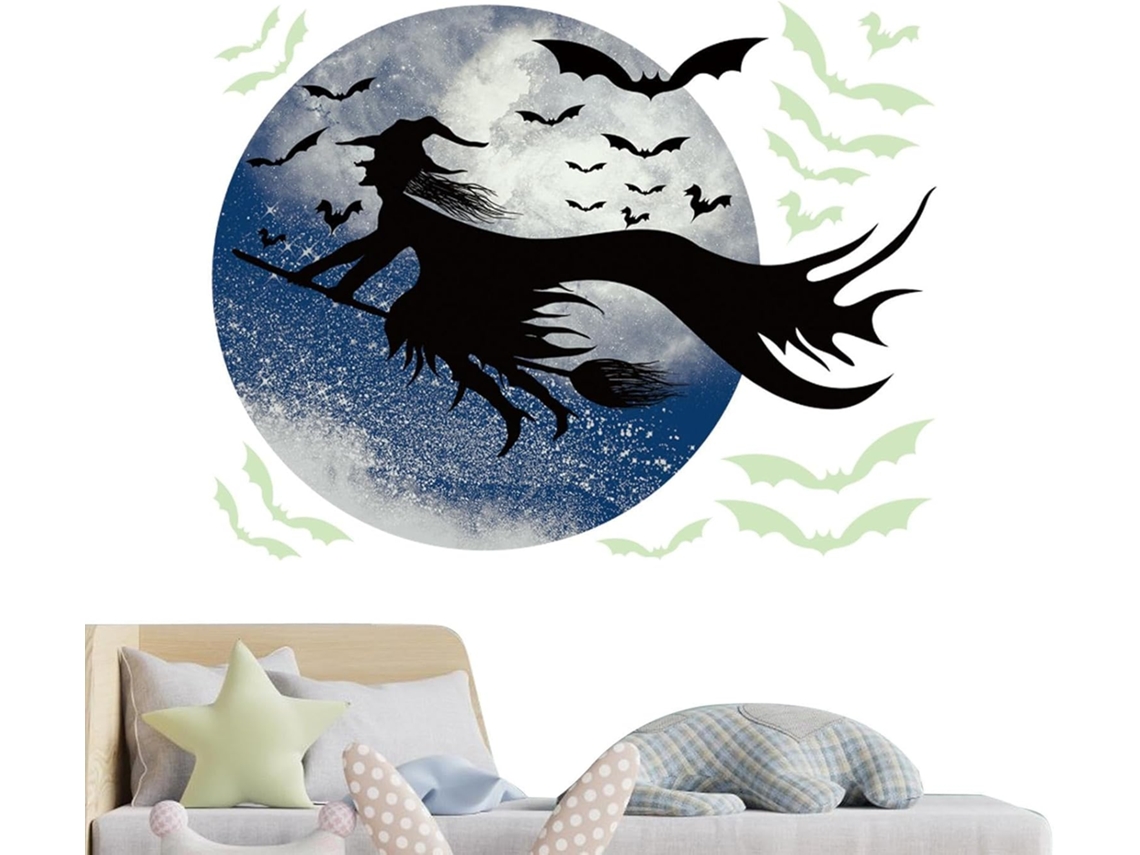 Adesivos De Parede De Halloween Com Silhuetas De Morcegos De Terror |