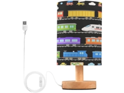 Luminária Led Em Formato De Trem Desenho Animado, Luz Noturna Led Para Quarto Infantil, Luminária De Mesa Para Meninos