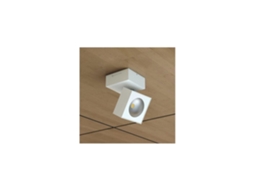 Aplique Led Mini Rubyc Tricolore 7w Quadrado Branco Ajustável Beneito Faure