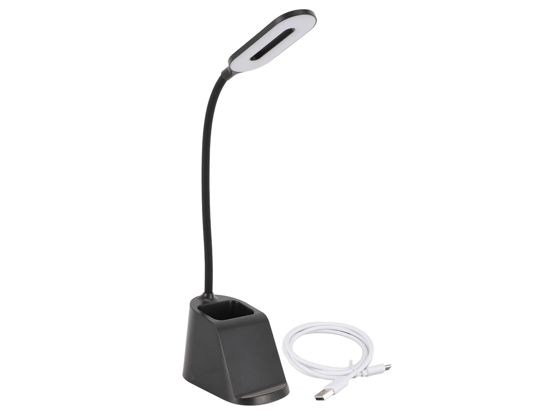 Lámpara de Escritorio Led Con Carga Inalámbrica Y Portalápices, Iluminación Protectora para La Vista En La Oficina Y El Estudio.
