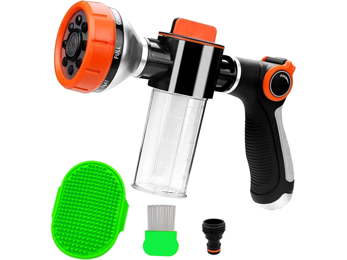 Pup Jet Dog Wash - Pistola De Água Alta Pressão Com Espuma, Bocal
