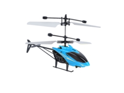 Ats helicóptero Rc Mini de 2 Canales Plástico Azul Carga Usb Avión de Control Remoto Juguete Eléctrico para Niños