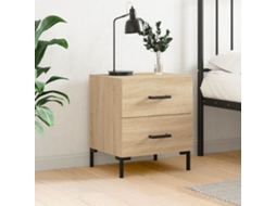 Bedside Cabinet, Bedside Cabinets Vidaxl Marrom Madeira Processada (n/a)