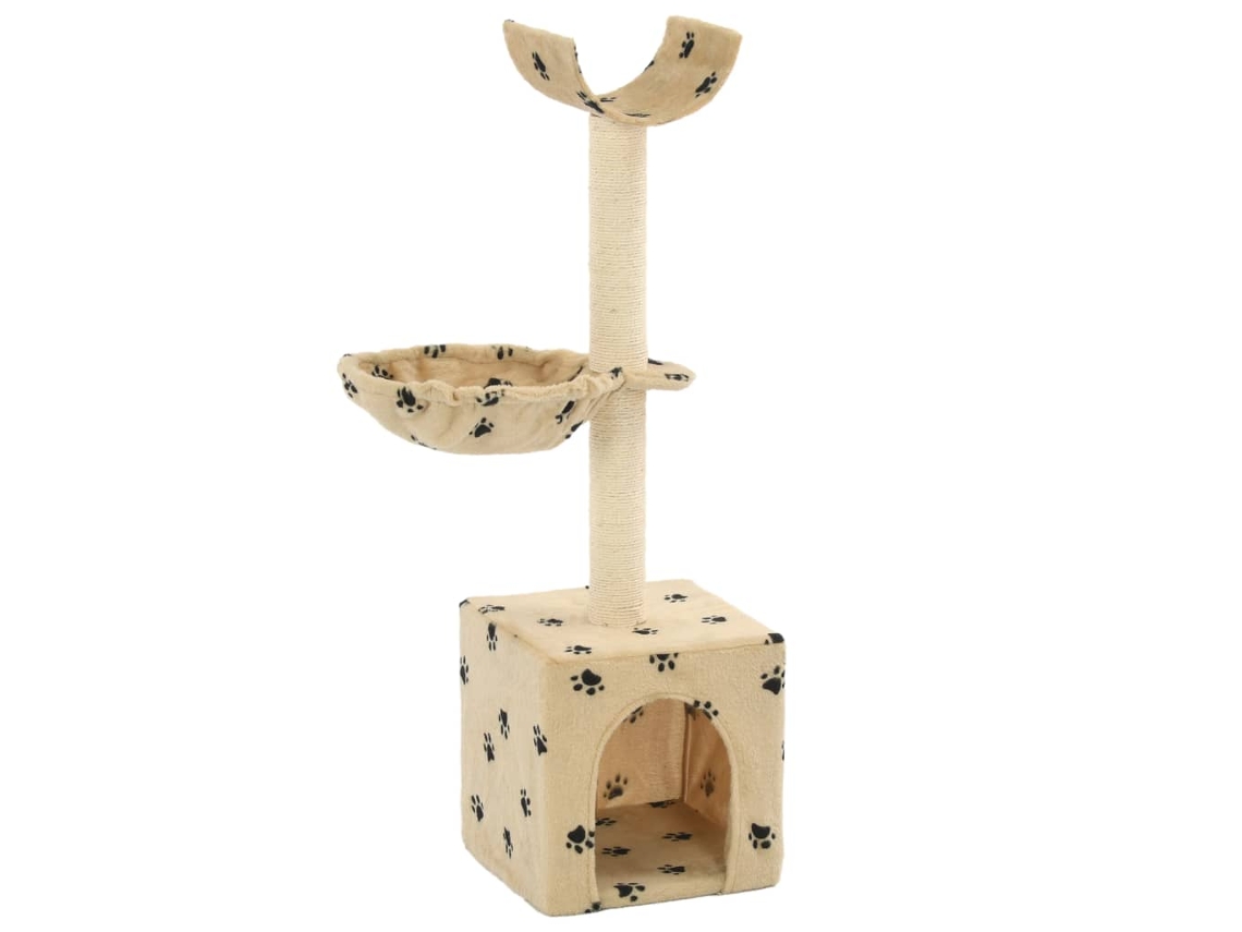 Vidaxl Árvore C/ Postes Arranhadores Sisal 105 Cm Bege