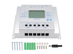 Controlador De Carga Solar L60a (universal 12v/24v, Material Alumínio-plástico Com Display Digital)