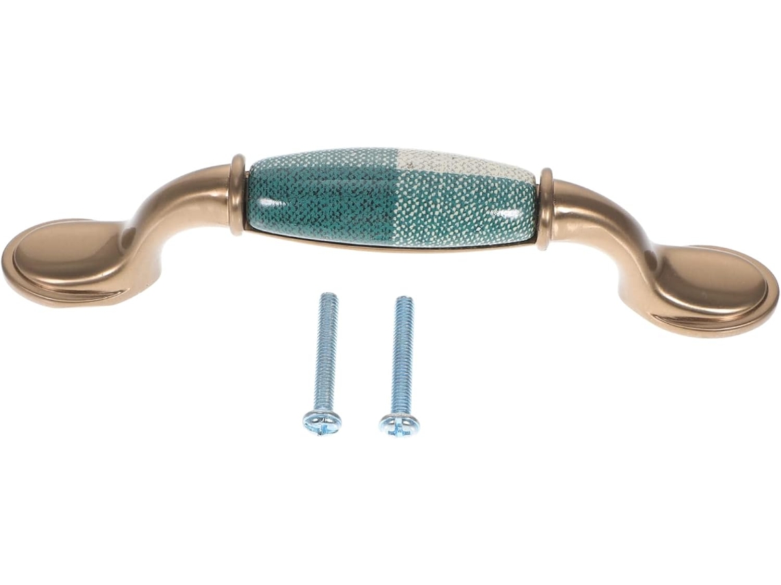 Puxador De Cerâmica Para Armário, Furo Único, 96mm, Estilo Moderno E Luxuoso
