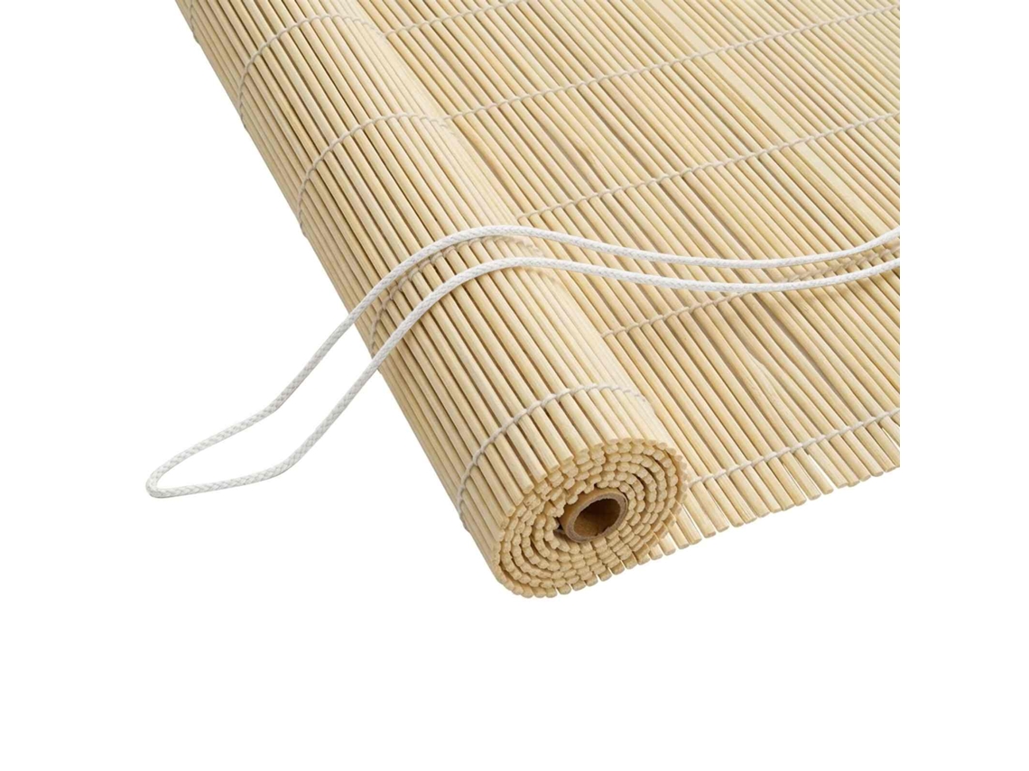 Vidaxl Estores De Rolo Natural 160 X 220 Cm Bambu