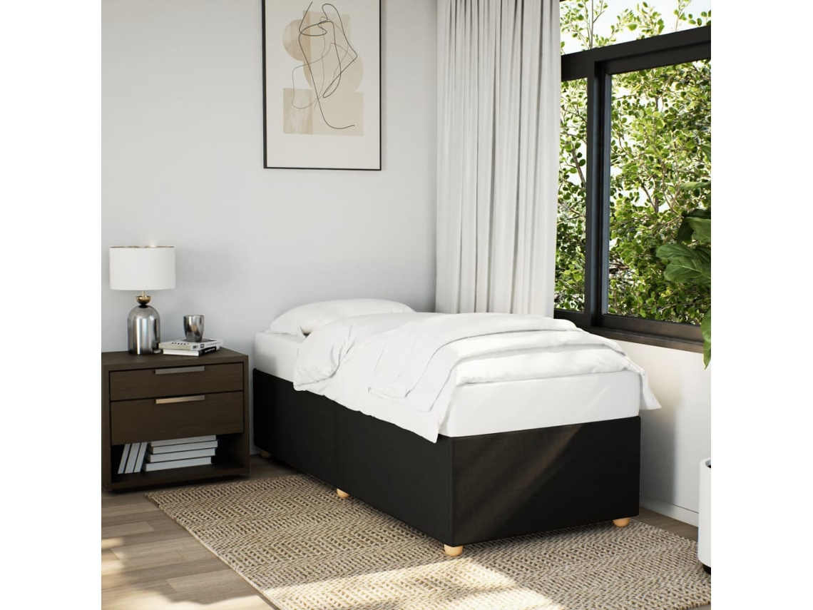 Estrutura De Cama Sem Colchão 100x200 Cm Tecido Preto
