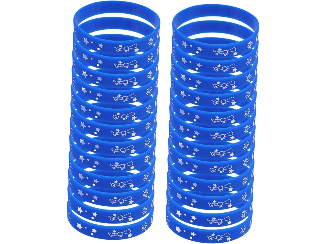 Pulseiras De Silicone Tehaux Com Letras Brancas Para Festa Formatura Da Turma 2025