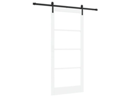 Conjunto 1 Porta Deslizante Vidaxl Branco Madeira De Pinho Maciça (93 X 211 Cm)