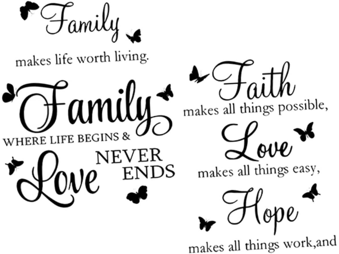 2 Folhas De Adesivos De Parede Decorativos Motivacionais Para Quarto E Sala De Estar Com Frases Inspiradoras.