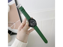 Pulseira De Couro Com Textura De Lichia Costurada Para Samsung Galaxy Watch 46mm (preta)
