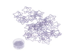 100 Clips de Papel Vermelhos em Formato de Estrela, Resistentes e Portáteis para Mesa, Organização de Arquivos e Anotações