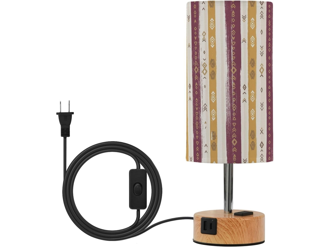 Mesas com tampo no estilo Boêmio Junzan, com portas USB CEA, lâmpadas incluídas, ideais para camping.