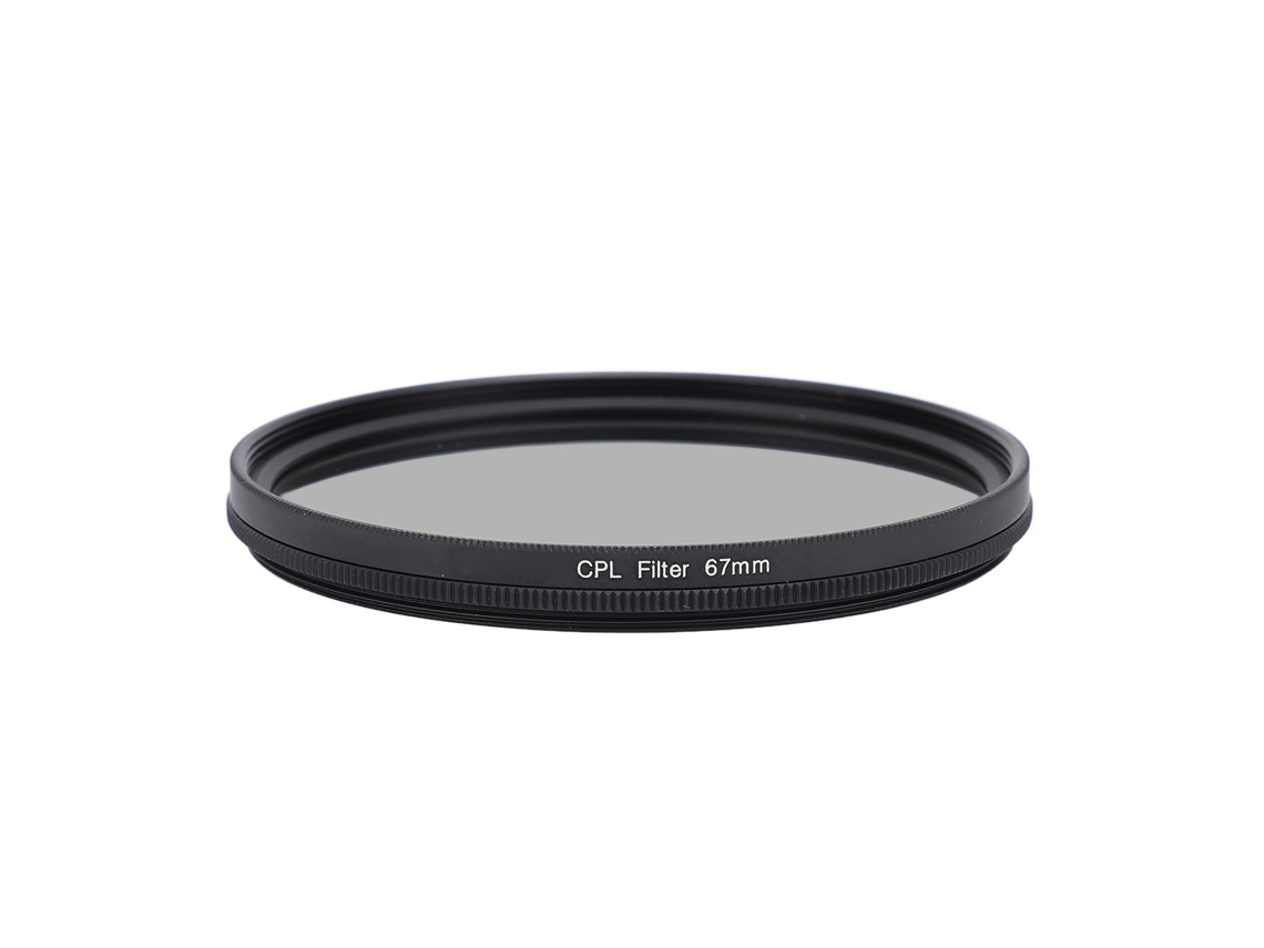 Filtro de vidro óptico Cpl 67mm com revestimento multicamadas e moldagem fina de duas faces.