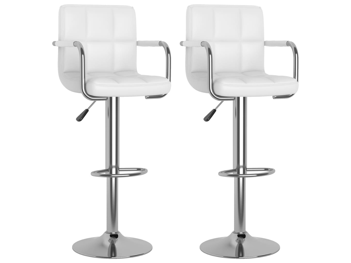Bar Stool, Bar Stools Vidaxl Branco Couro Artificial (n/a)