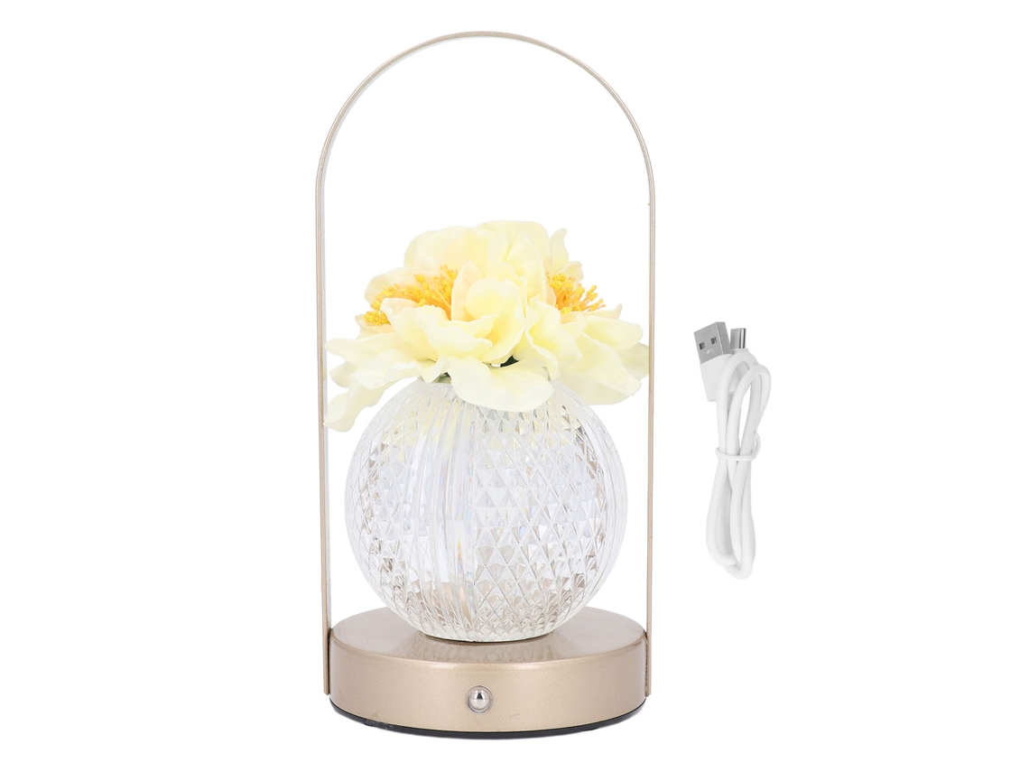 Lâmpada de Flor Artificial Led Regulável com Toque Recarregável Decorativa para Casa | S/MARCA