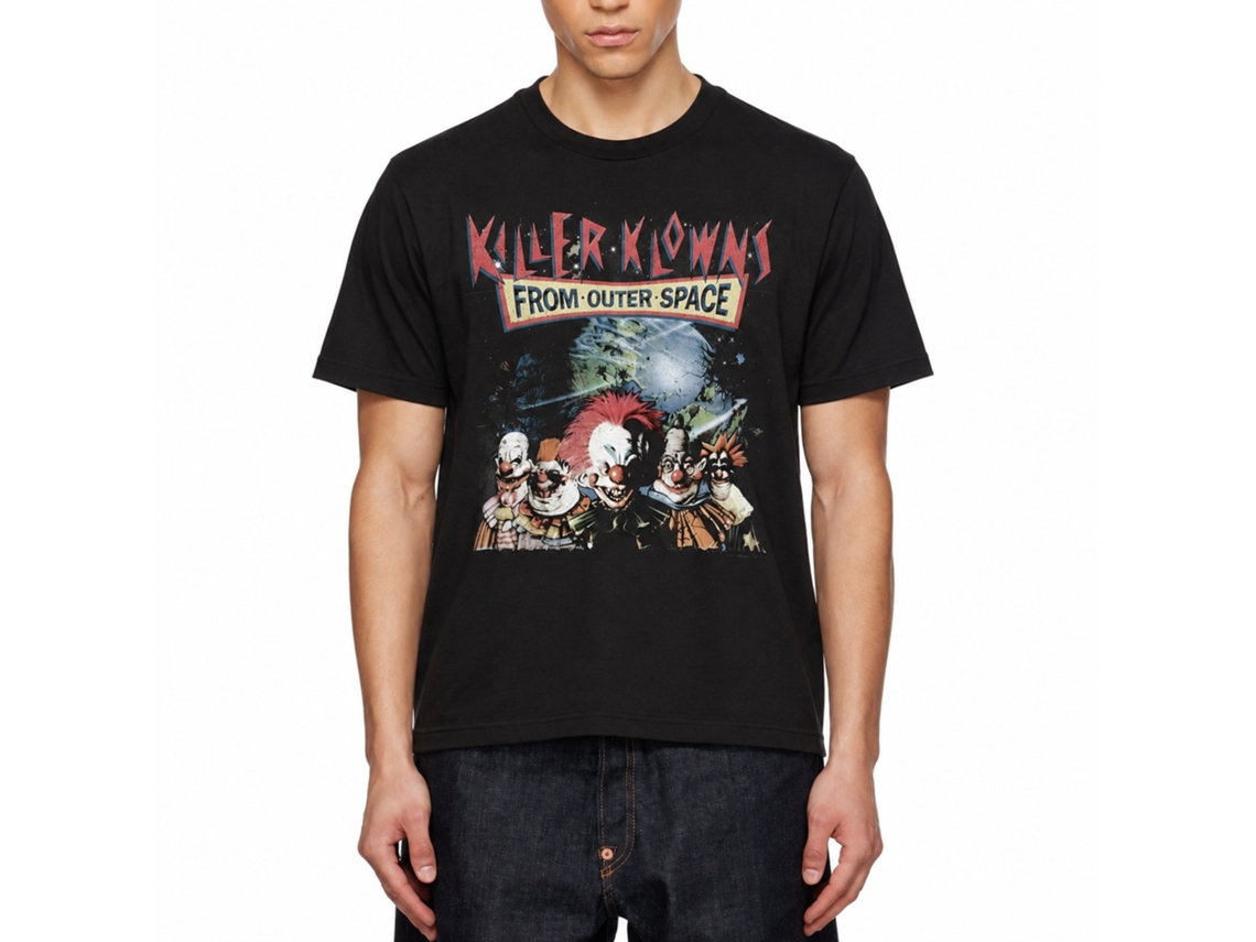 Rockinstone Killer Klowns Klowns In Space Black Adult T-shirt Size:l