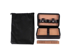 Caja Humidor Portátil De Grano De Cocodrilo Para Viajes Al Aire Libre, Porta Puros Y Almacenamiento