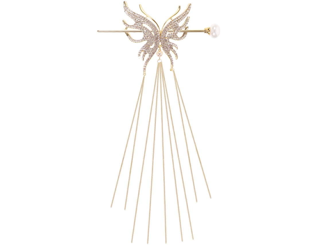 Horquilla Para El Pelo Estilo Moño Retro Con Borla De Mariposa Para Mujer