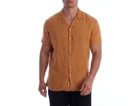 Camisa De Linho Masculina De Manga Curta Hs24mca14 Inmyhood