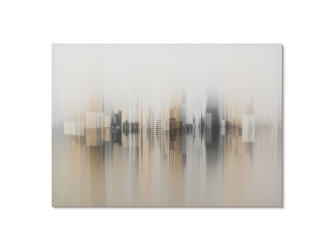 Pôster Em Tela - Abstração Pintada, 84x59,4cm A1 - (branco, Pintura, Moderno, Cidades)