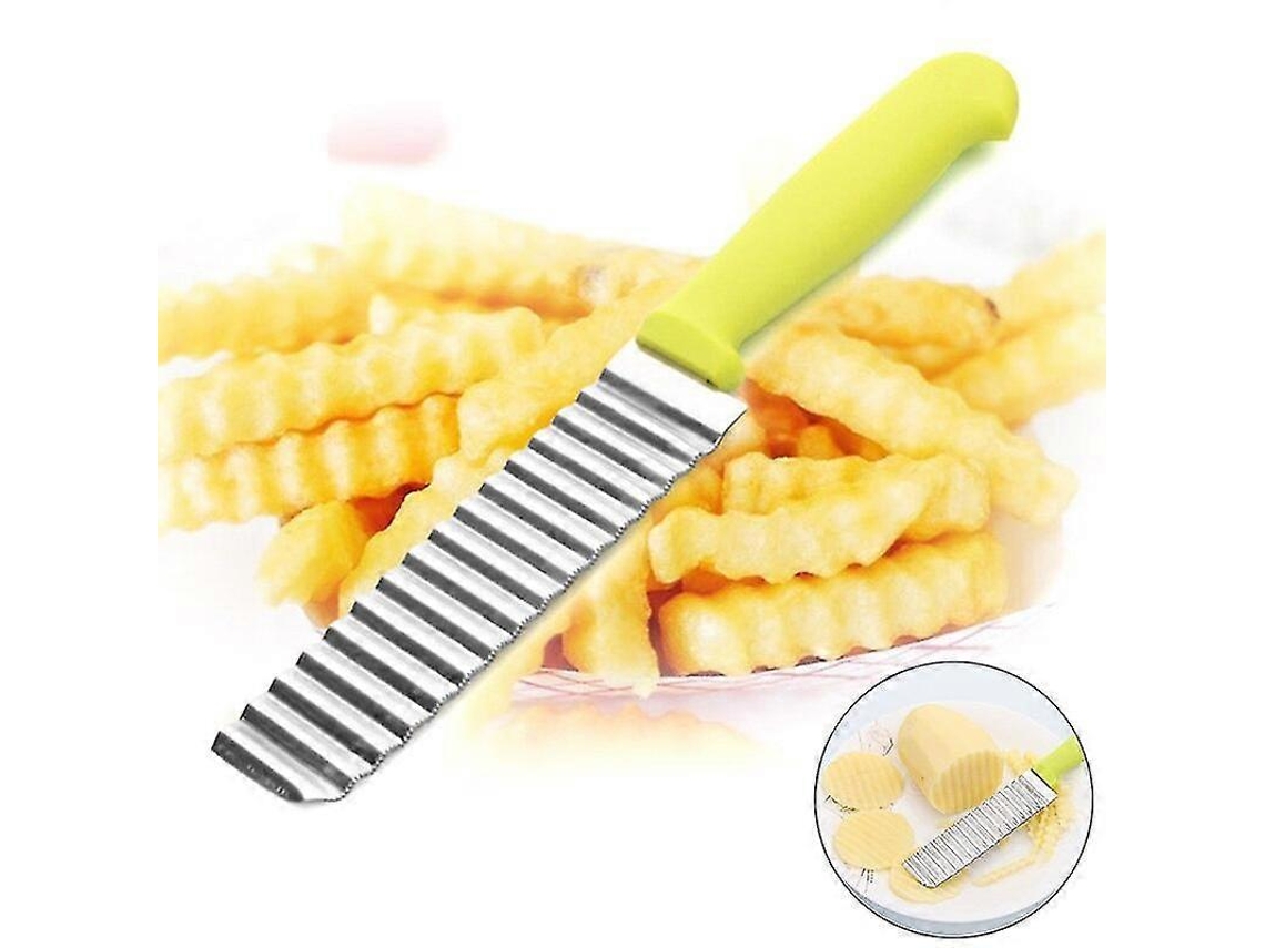 Raladores De Batata, Batatas Fritas, Cortador Ondulado, Fatiador De Frutas Onduladas Everley891