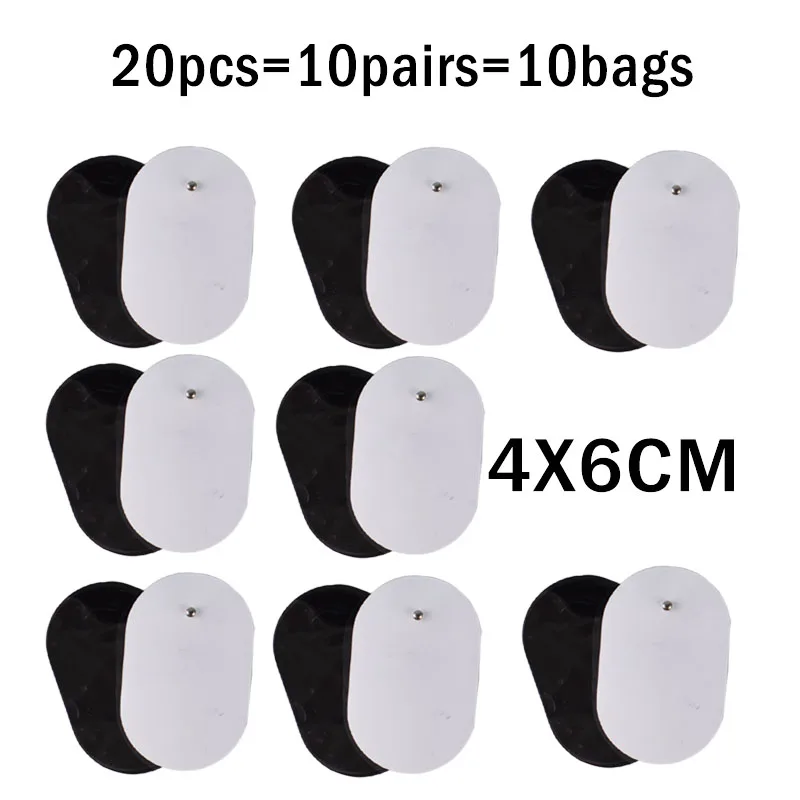 Conjunto De 10 Eletrodos Gel Reutilizáveis ​​com Plugue 3, 5 Mm Para Massagem Elétrica, Acupuntura, Estimulação Nervosa E Muscular (ems) ~05905