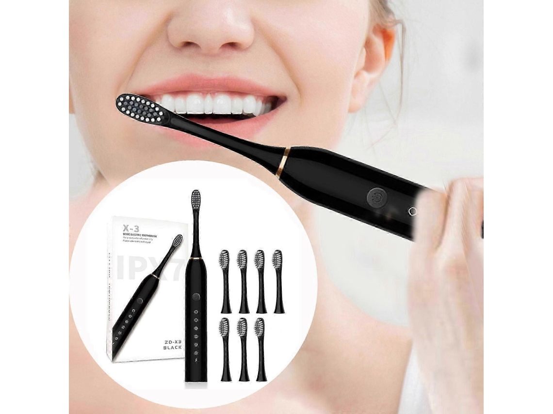 Escova de Dentes Elétrica com 8 Cabeças Escova, Temporizador Inteligente 6 Velocidades, Certificação Ipx7 Es Cova Recém GOKOCO