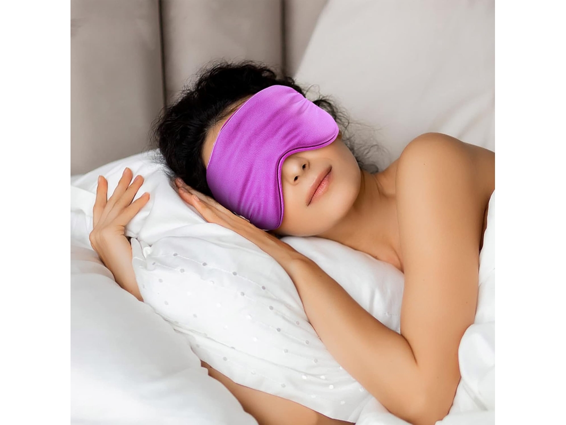 Kit com 3 Máscaras de Dormir de Seda para Mulheres, Homens e Meninas, Ajuste para os Olhos AQUAFORGE