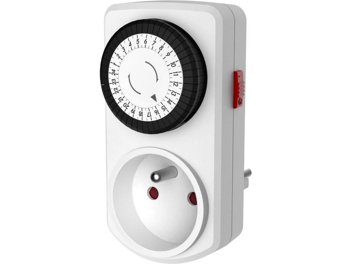 Mini Programador Mecânico Diário Gao 3680 W 48 Programas Branco